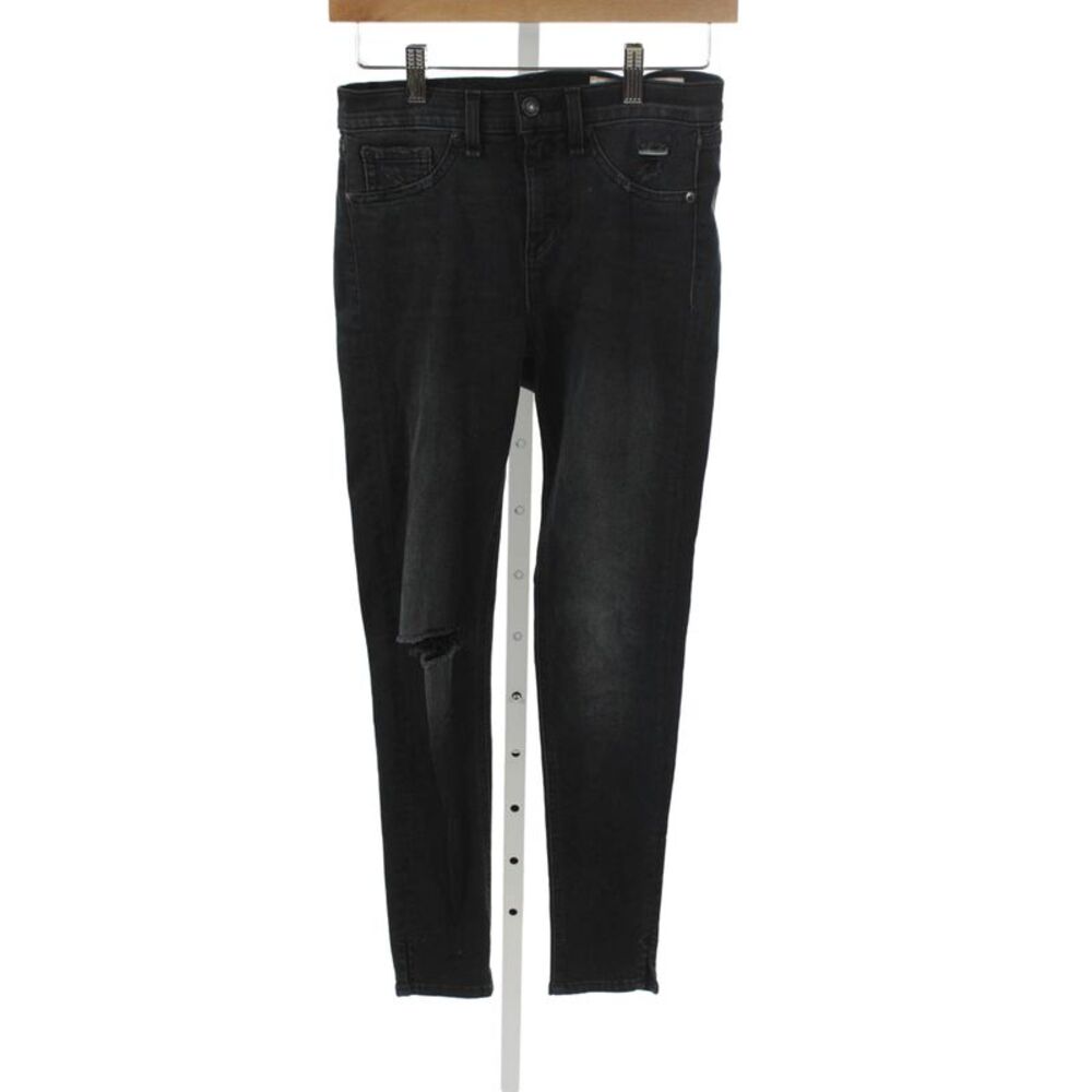 Rag & Bone Jean Womens Skinny Jeans Black Low Rise Cotton Blend 26in Size 25
